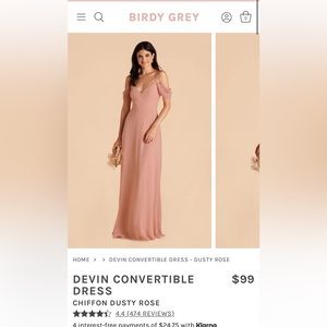 Birds grey bridesmaids dress